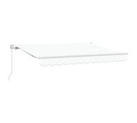 vidaXL Store Manuel rétractable Blanc 3,5 x 2m en Polyester et Aluminium, résistant aux UV et à l'eau. Idéal pour Faire de l'ombre sur Ton Patio, avec des accoudoirs Ajustables et Un Cadre Moderne en