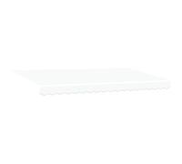 vidaXL Store Manuel rétractable, Blanc, avec Cadre Anthracite. Résistant à l'eau, aux UV et à la décoloration. en Tissu Polyester. Dimensions : 4 x 2 m. Accoudoirs Ajustables pour Une Ombre de Patio
