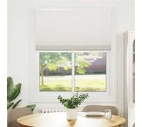 Store plissé en blanc 40 x 200cm avec cordon de traction barre en aluminium vida