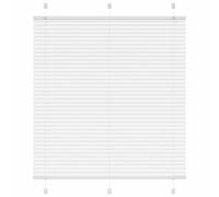 vidaXL Store plissé Blanc 120x150cm Largeur du Tissu 119,4cm Polyester, Store plissé de fenêtre, Store accordéon, Store plissé de véranda