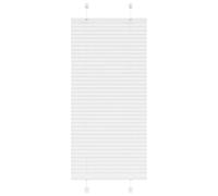 vidaXL Store plissé Blanc 65x150 cm Largeur du Tissu 64,4 cm Polyester, Store plissé de fenêtre, Store accordéon, Store plissé de véranda