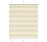 vidaXL Store plissé crème 105x150cm Largeur du Tissu 104,4cm Polyester, Store plissé de fenêtre, Store accordéon, Store plissé de véranda