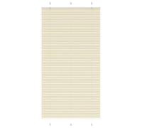 vidaXL Store plissé crème 105x200cm Largeur du Tissu 104,4cm Polyester, Store plissé de fenêtre, Store accordéon, Store plissé de véranda