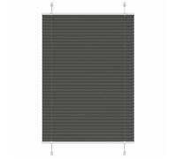 vidaXL Store plissé noir 100x100 cm largeur du tissu 99,4 cm polyester, store plissé de fenêtre, store accordéon, store 4015126