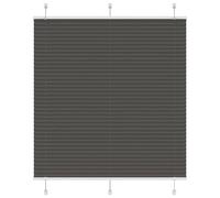 Vidaxl Store Plissé Noir 120x150 Cm Largeur Du Tissu 119,4cm Polyester