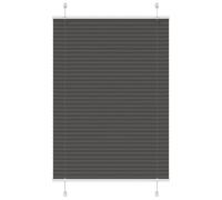 vidaXL Store plissé 90x100 cm Noir Polyester Largeur du tissu 89,4 cm