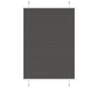 vidaXL Store plissé Noir 90x150 cm Largeur du Tissu 89,4 cm Polyester, Store plissé de fenêtre, Store accordéon, Store plissé de véranda