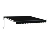 vidaXL Store rétractable 3,5 x 2,5 m en Tissu Poly Noir, monté au Mur, résistant aux UV et à l'eau. C'est Une Super Solution d'ombre pour l'été avec Un Cadre en alu Que tu Peux régler à la Main et Qu