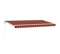vidaXL Store rétractable 4 x 2m avec des Rayures Orange et Noir. Produit en Aluminium, il résiste à la décoloration et aux UV. Imperméable, Son Style est Moderne. Il se Fonctionne manuellement et se