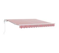 vidaXL Store Rétractable Automatique Rouge et Blanc 300x250 cm