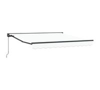 vidaXL Store rétractable Blanc 3,5 x 2,5 m en alu avec revêtement en Poudre, Toile en Polyester, résistant aux UV et à l'eau, teinté, à Fixer au Mur, Finition Lisse, Ombre de Soleil pour Le Patio, Le