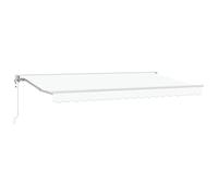 vidaXL Store rétractable Blanc 4x2m avec Cadre en Aluminium, Tissu en Polyester. Résistant aux UV et à l'eau. Ajustable à 10°. À Fixer au Mur. Idéal pour Faire de l'ombre sur Le Balcon ou dans Le jar
