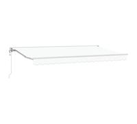 vidaXL Store rétractable Blanc 4x2m avec Cadre en Aluminium, Tissu en Polyester. Résistant aux UV et à l'eau. Ajustable à 10°. À Fixer au Mur. Idéal pour Faire de l'ombre sur Le Balcon ou dans Le jar