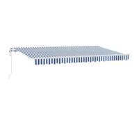 Vidaxl Auvent Rétractable Bleu Et Blanc