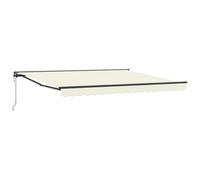 vidaXL Store rétractable crème 400 x 300 cm en Polyester résistant aux UV et à l'eau, Cadre en Aluminium, Couverture de terrasse Moderne et Ajustable.