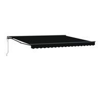 vidaXL Store rétractable extérieur 4 x 3m, en Tissu Noir et Aluminium. Il est résistant à l'eau et aux UV, se Monte Facilement au Mur, Parfait pour Les patios et Jardins. avec Son Design élégant et m