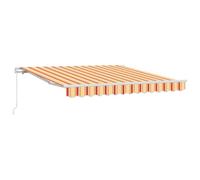 vidaXL Store rétractable Jaune et Orange 350x250 cm résistant aux UV, imperméable, Ombre extérieure pour patios, balcons, Stores, Ombre de Patio, auvent de Jardin, Store Solaire extérieur