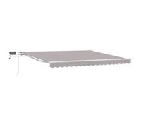vidaXL Store Rétractable Manuel avec LED Clair 400x300 cm, Tissu de Remplacement pour Store 4x3 m Clair