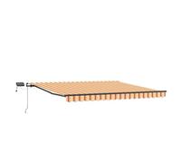 vidaXL Store rétractable Manuel avec LED Jaune et Orange 450x350 cm