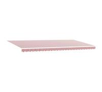 vidaXL Store Rétractable Manuel avec LED Rayures Rouge Et Blanc 600X300 cm Parfait pour Espaces Extérieurs Balcons Ombre Tissu Polyester Ajustable Imperméable Résistant Aux UV