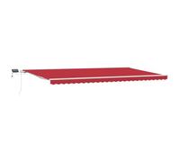 Vidaxl Auvent Rétractable With Manuel 600 × 300 Cm Rouge