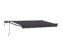 Vidaxl Store Rétractable Manuel Avec Leds Anthracite 3 X 2,5 M