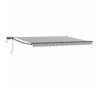 vidaXL Store rétractable manuel avec LEDs Anthracite et blanc 5 x 3 m 3419500