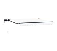 Vidaxl Store Rétractable Manuel Avec Leds Blanc 3 X 2,5 M
