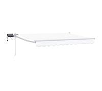 Vidaxl Store Rétractable Manuel Avec Leds Blanc 3 X 2,5 M