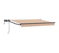 Vidaxl Store Rétractable Manuel Avec Leds Bleu Et Orange 3 X 2,5 M