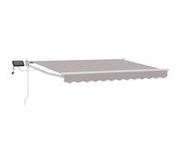 Vidaxl Store Rétractable Manuel Avec Leds Gris Clair 3 X 2,5 M