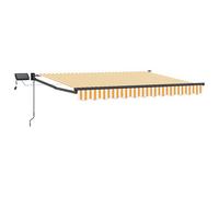 Vidaxl Store Rétractable Manuel Avec Leds Jaune Et Blanc 3 X 2,5 M