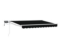 Vidaxl Store Rétractable Manuel Avec Leds Noir 3 X 2,5 M