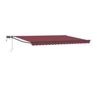 Vidaxl Store Rétractable Manuel Avec Leds Rouge Bordeaux 4 × 3 M