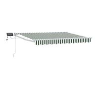 vidaXL Store rétractable manuel avec LEDs vert et blanc 3 x 2,5 m