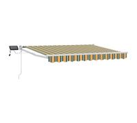 Vidaxl Store Rétractable Manuel Avec Leds Vert Et Jaune 3 X 2,5 M