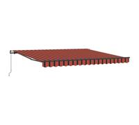 Auvent Manuel Rétractable 450x300 cm Orange et Marron Store Terrasse vidaXL
