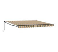 vidaXL Store rétractable Manuel Vert et Jaune 400x300 cm