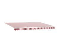 Vidaxl Auvent Rétractable Automatique Rouge Et Blanc 500x300 Cm