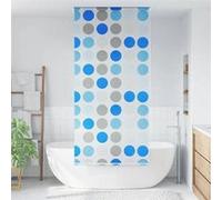 vidaXL Store Roulant de Douche 80x240 cm Cercle Rideaux Douche Salle de Bain 142853 Bleu G