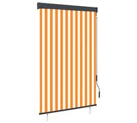 Vidaxl Store Roulant D'ext¿¿Rieur 120x250 Cm Blanc Et Orange