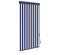 Vidaxl Store Roulant D'extã©Rieur 100x250 Cm Bleu Et Blanc