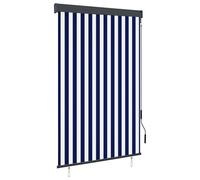 Vidaxl Store Roulant D'extã©Rieur 120x250 Cm Bleu Et Blanc