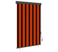 Vidaxl Store Roulant D'extã©Rieur 120x250 Cm Orange Et Marron