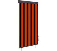 Vidaxl Store Roulant D'extã©Rieur 100x250 Cm Orange Et Marron