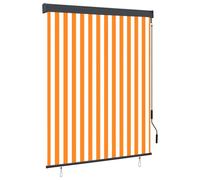 Vidaxl Store Roulant D'extérieur 140x250 Cm Blanc Et Orange