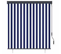 Vidaxl Store Roulant D'extérieur 140x250 Cm Bleu Et Blanc