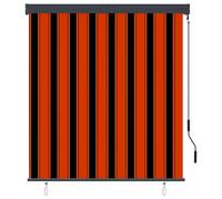 Vidaxl Store Roulant D'extérieur 140x250 Cm Orange Et Marron