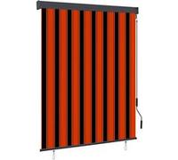 vidaXL Store roulant d'extérieur 140x250 cm Orange et marron Marron G