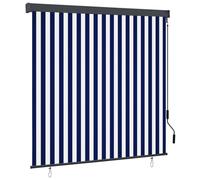 Vidaxl Store Roulant D'extérieur 160x250 Cm Bleu Et Blanc
